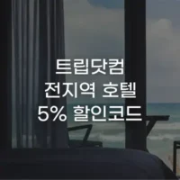 12월 트립닷컴 할인코드 - 전 세계 호텔 5% 할인코드